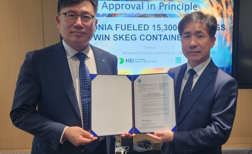 Lloyd’s Register and Hyundai Heavy Industries announce Approval in Principle for new ammonia duel-fuel container ship